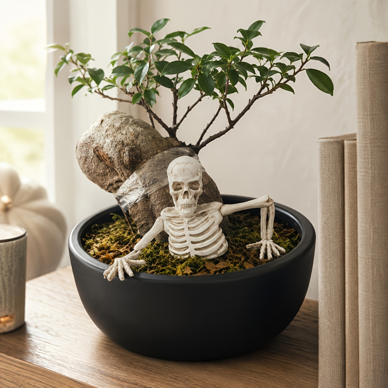 骨格から這い出る半身像のガーデニング装飾品、レトロなアンティ - Bonsai Garden Landscape Design のレビューと価格